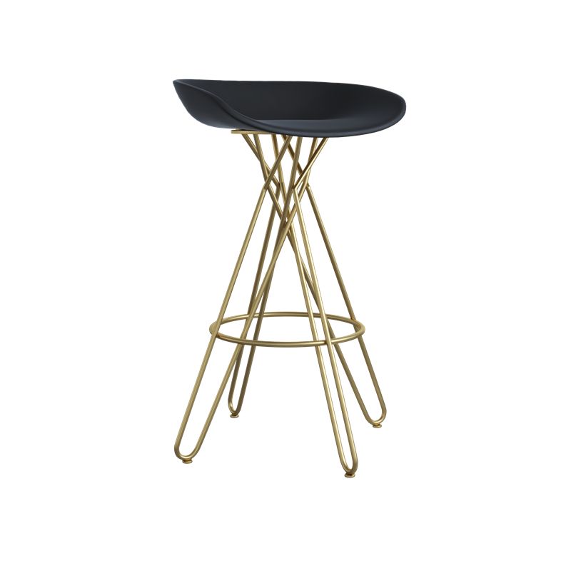 Glam Footrest Plastic Barstool Matte Finish Restaurant Stool Clearhalo 'Bar Furniture' 'Bar Stools' 'bar_stools' 'furn' 'furn_bar_stools' 'Furniture' 'furniture_bar_stools' 'Kitchen & Dining Furniture' 1200x1200_65019268-3f13-41a7-9aaa-be44889a93ac