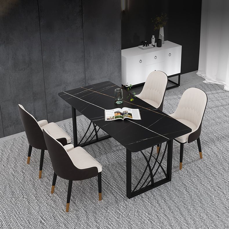 1/2/4/5/7 Pieces Dinette Set Modern Sintered Stone Dining Table Set with Chairs Clearhalo 'Dining Room Sets' 'Dining Tables & Seating' 'dining_room_set' 'furn' 'furn_dining_room_set' 'Furniture' 'furniture_dining_room_set' 'Kitchen & Dining Furniture' 'kitchen&dining_furn' 'kitchen' 1200x1200_6501fe1e-59e9-4ffc-86db-a0acd5902c40