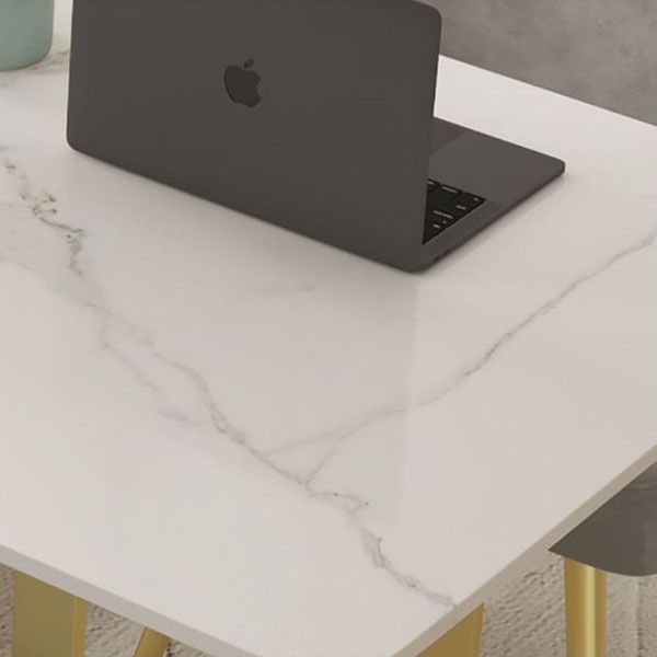 インダストリアルスタイルホームオフィスデスク長方形のそりベースライティングデスク