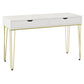 15 "Wide Glam Writing Desk rechthoekig wit houten bureau