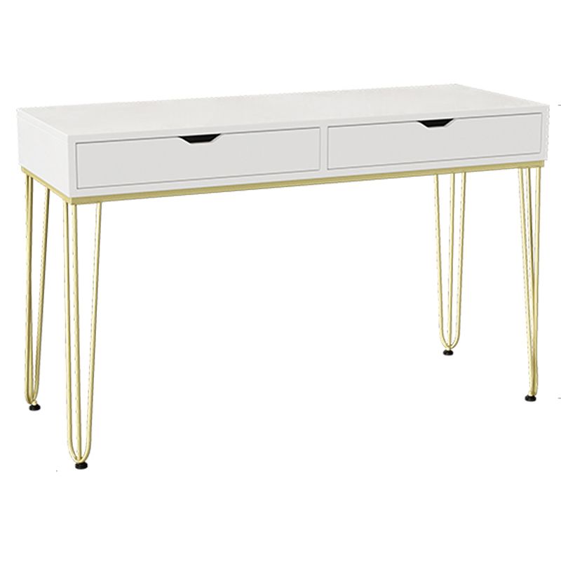15 "Wide Glam Writing Desk rechthoekig wit houten bureau
