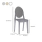 Indoor Plastic Dining Armless Chair King Louis Back Side Chair