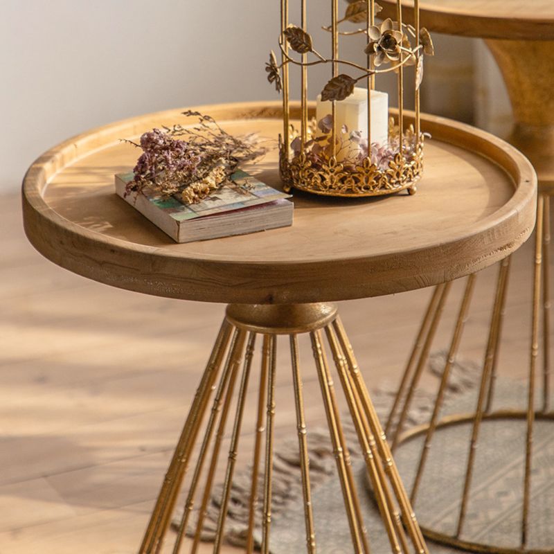 フレンチカントリーフレームエンドテーブルアンティークブラスアイアンクラフトエンドテーブル