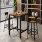 Industrial Wood Indoor Pub Bar Table Black Iron Bar Dining Table with 4-Prong Pedestal Clearhalo 'Bar Furniture' 'Bar Tables' 'bar_tables' 'furn' 'furn_bar_tables' 'Furniture' 'furniture_bar_tables' 'Kitchen & Dining Furniture' 1200x1200_65065787-5ad1-42b3-9f4f-77910d76149c
