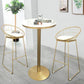 White Glam Style Ropund Table in Iron and Wood Table Milk Tea Shop Bar Table Clearhalo 'Bar Furniture' 'Bar Tables' 'bar_tables' 'furn' 'furn_bar_tables' 'Furniture' 'furniture_bar_tables' 'Kitchen & Dining Furniture' 1200x1200_6507b4b9-24c6-41fb-b047-4349b0b33ad1