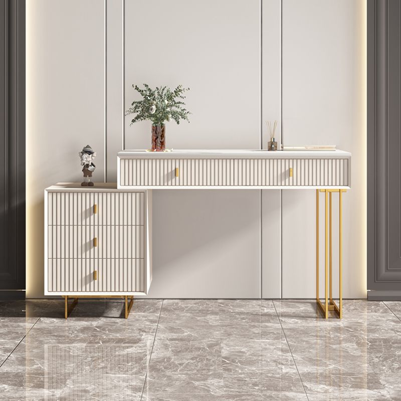 Table de vanité de 29,92 "avec tiroirs en pierre de maquillage en pierre