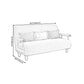 Contemporary Linen Sofa Bed with Pillow Back for Apartment and Bonus Room