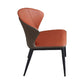 Modern Home Leather Side Chair Matte Finish Wingback Dining Chair