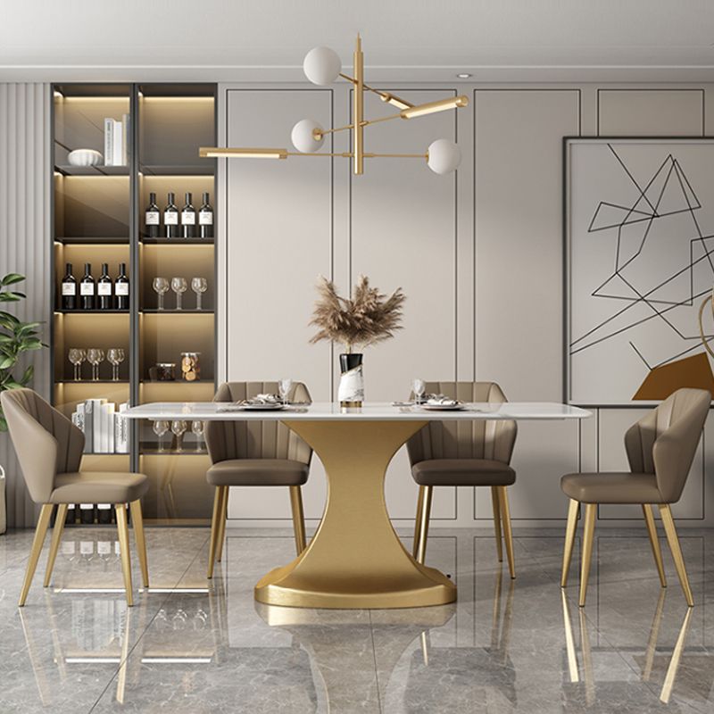 Luxury 1/2/5/6/7 Pieces Dining Set Sintered Stone Dining Table Set with Leather Chairs Clearhalo 'Dining Room Sets' 'Dining Tables & Seating' 'dining_room_set' 'furn' 'furn_dining_room_set' 'Furniture' 'furniture_dining_room_set' 'Kitchen & Dining Furniture' 'kitchen&dining_furn' 'kitchen' 1200x1200_650ab648-5576-4ff1-b587-95cfacdaa889