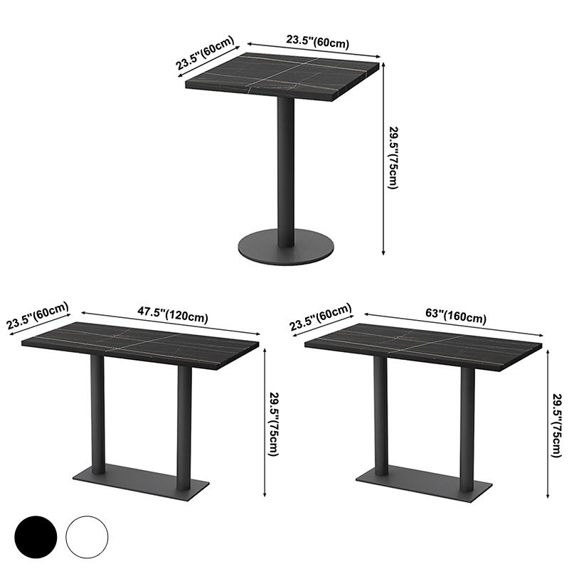 Industrial Sintered Stone Top Dinner Room Kitchen Table Metal Base Table for Dining Room Clearhalo ' dining_table' 'Dining Tables & Seating' 'Dining Tables' 'furn' 'furn_dining_table' 'Furniture' 'furniture_dining_table' 'Kitchen & Dining Furniture' 'kitchen&dining_furn' 'kitchen' 'kitchen_dining_table' 1200x1200_650abb32-844b-4be5-84cc-3ac47b5d8143