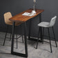 Juego de mesa de bar moderna, mesa de bar de madera maciza de 1/2/3 piezas con taburetes de bar tapizados