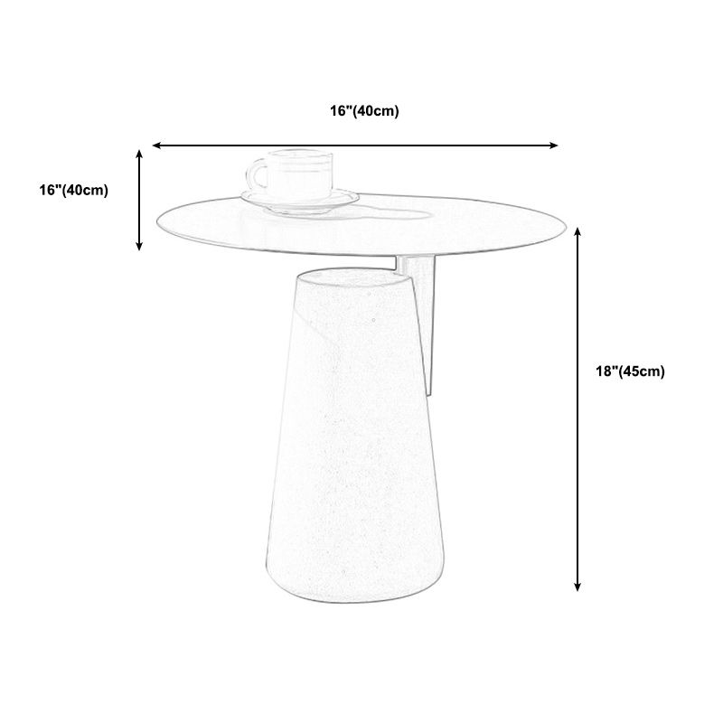 Concrete Modernistic Table Lacquer Round Table for Living Room Clearhalo 'Coffee & Accent Tables' 'End & Side Tables' 'end_side_tables' 'furn' 'furn_end_side_tables' 'Furniture' 'Living Room Furniture' 1200x1200_651086dd-7fdf-4708-819d-6cc06ff0daaf