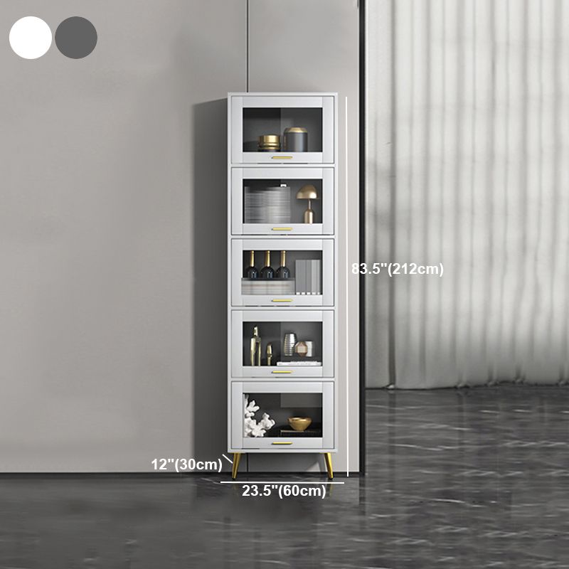 Estantería de estilo moderno estantería cerrada con puertas para el hogar de la oficina