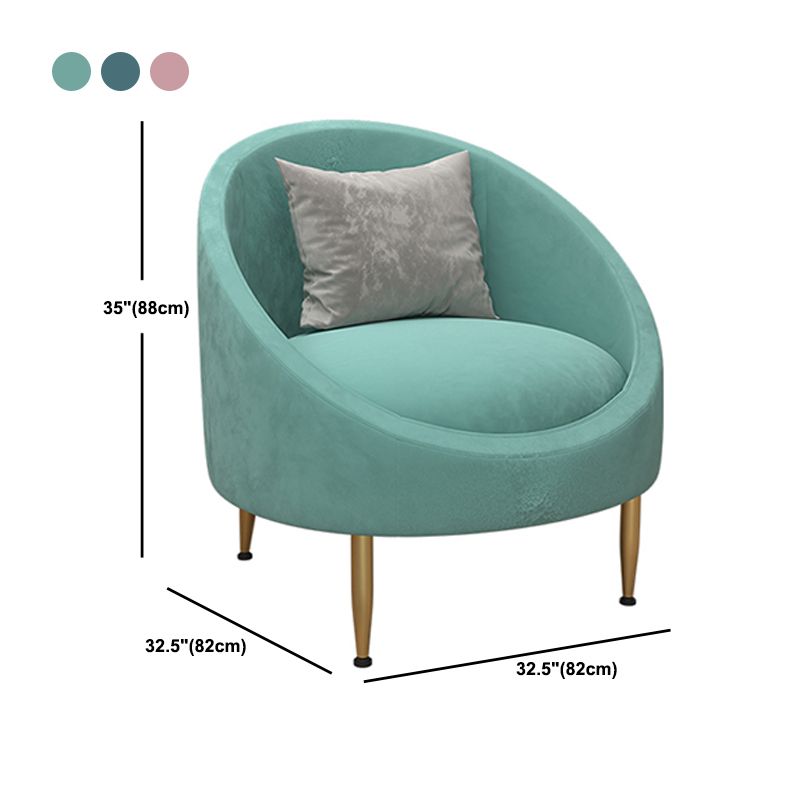 Velvet Peiger Armsofa zeitgenössisch mit genähtem Kissen zurück für die Wohnung