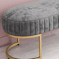 17.7" H Cushioned Ottoman Bench Glam Metal Seating Bench with Legs Clearhalo 'Benches' 'Chairs & Seating' 'furn' 'furn_benches' 'Furniture' 'Living Room Furniture' 1200x1200_65118488-44c6-4506-a6ae-a0bba013d413