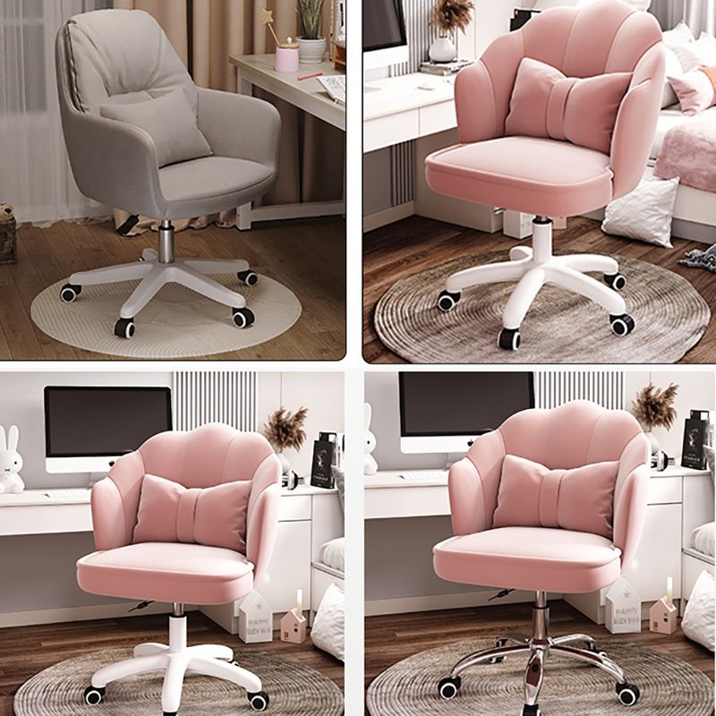 Faux Leather Desk Chair Contemporary Pillow Included Office Chair with Wheels Clearhalo 'furn' 'furn_office_chair' 'Furniture' 'furniture_office_chair' 'Office Chairs' 'Office Furniture' 'office_chair' 1200x1200_6512567a-013d-4844-8655-a6ec69b60deb