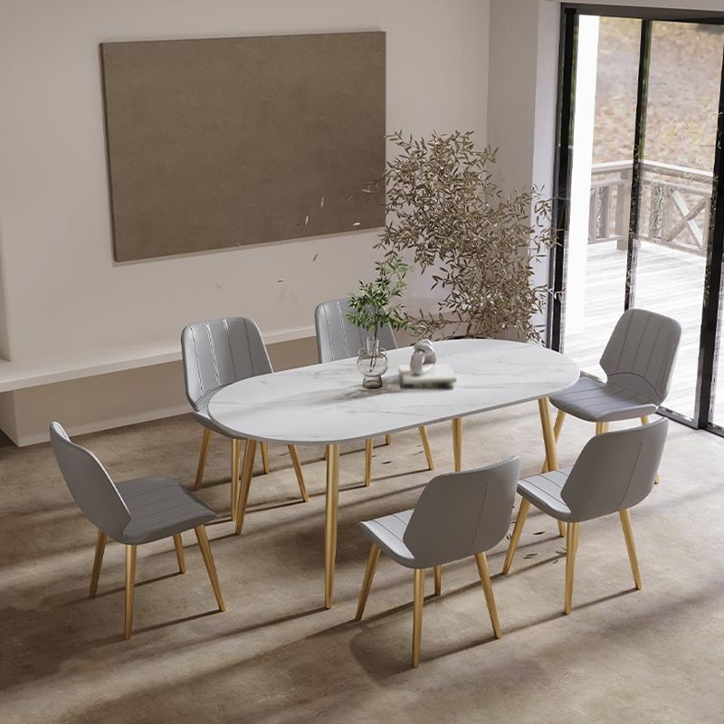 Traditional Luxury Stone Furniture Oval 4 Legs Dining Site Table for Home Clearhalo ' dining_table' 'Dining Tables & Seating' 'Dining Tables' 'furn' 'furn_dining_table' 'Furniture' 'furniture_dining_table' 'Kitchen & Dining Furniture' 'kitchen&dining_furn' 'kitchen' 'kitchen_dining_table' 1200x1200_6512fde5-96f5-4a06-a843-34e51ea11429