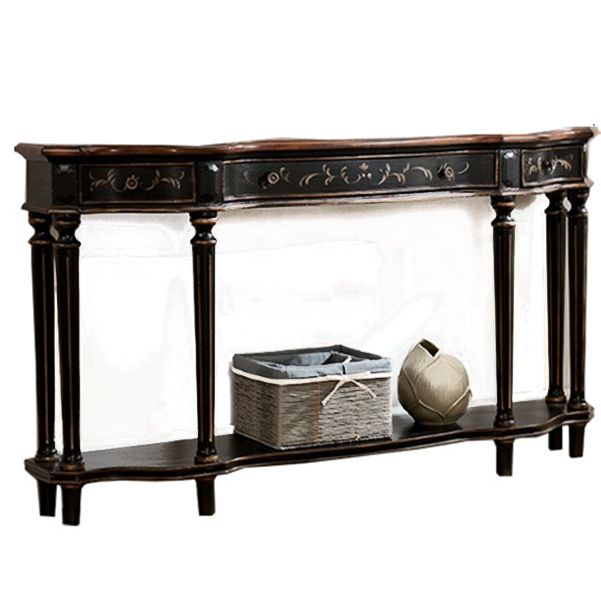 Victoria Wooden Console Table Free Form Console Sofa Table for Hall Clearhalo 'Console Tables' 'console_tables' 'Entry & Mudroom Furniture' 'furn' 'furn_console_tables' 'Furniture' 1200x1200_6514121a-12ee-400e-a434-119e1fdde660