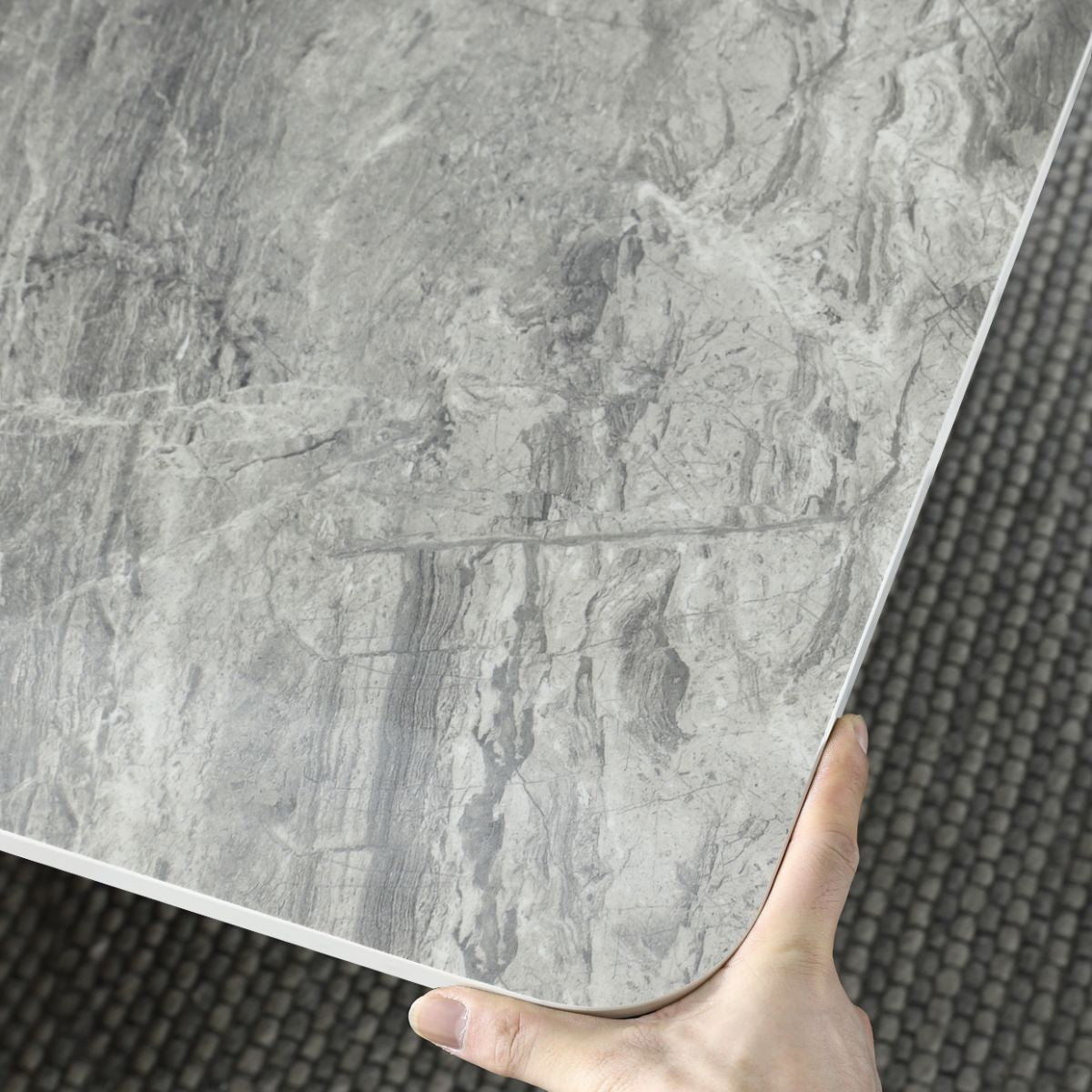 Mid-Century Modern Sintered Stone Table 4 Legs Rectangle Table for Home Clearhalo ' dining_table' 'Dining Tables & Seating' 'Dining Tables' 'furn' 'furn_dining_table' 'Furniture' 'furniture_dining_table' 'Kitchen & Dining Furniture' 'kitchen&dining_furn' 'kitchen' 'kitchen_dining_table' 1200x1200_65144280-6fa4-45b1-b280-56d877102e12