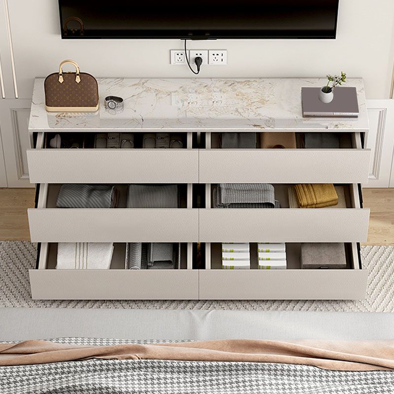 Cassettiera portaoggetti contemporanea in pietra da 13,65 pollici di larghezza