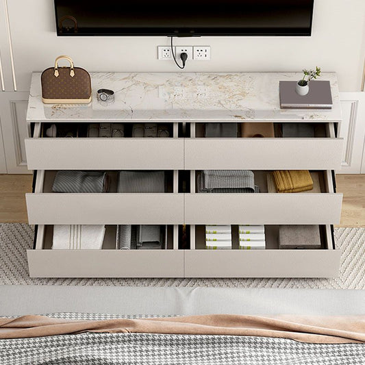 13.65-inch Width Contemporary Storage Chest Dresser Stone Dresser