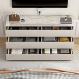 13.65-inch Width Contemporary Storage Chest Dresser Stone Dresser