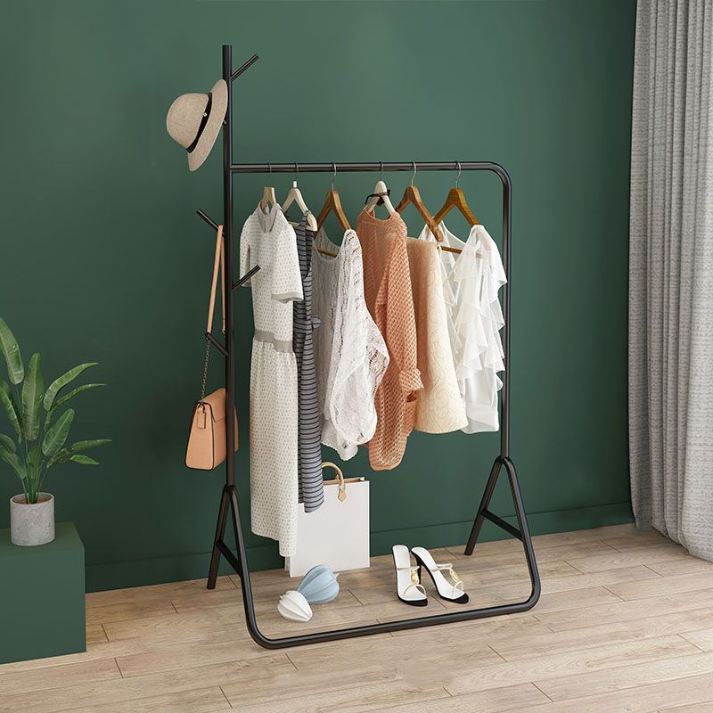 Modern Hall Stand Metal Hanging Rail Stanking y 5 ganchos Kit de entrada