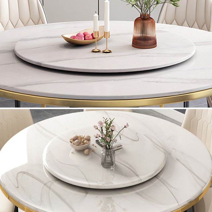 Metal Modern Round Indoor Table Sintered Stone Table for Kitchen and Dining Room Clearhalo ' dining_table' 'Dining Tables & Seating' 'Dining Tables' 'furn' 'furn_dining_table' 'Furniture' 'furniture_dining_table' 'Kitchen & Dining Furniture' 'kitchen&dining_furn' 'kitchen' 'kitchen_dining_table' 1200x1200_65197250-df75-44db-a710-2976177adb19