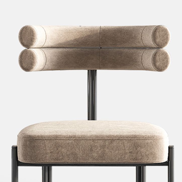 Nordic Style Colorful Side Chair Flannelette Side Dining Chair for Home Use Clearhalo 'Dining Chairs' 'Dining Tables & Seating' 'dining_chair' 'furn' 'furn_dining_chair' 'Furniture' 'Kitchen & Dining Furniture' 1200x1200_6519e0a8-a1f0-46c2-8ffd-2ea40d6a35cc