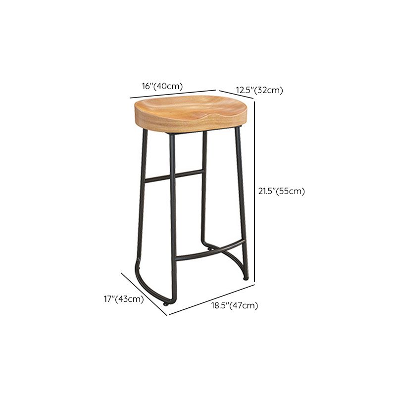 Solid Wood Dining Stool Contemporary Bar Stools with Footrest Clearhalo 'Bar Furniture' 'Bar Stools' 'bar_stools' 'furn' 'furn_bar_stools' 'Furniture' 'Kitchen & Dining Furniture' 1200x1200_651a444e-36ce-4f46-8adc-6dd6093c0f8b