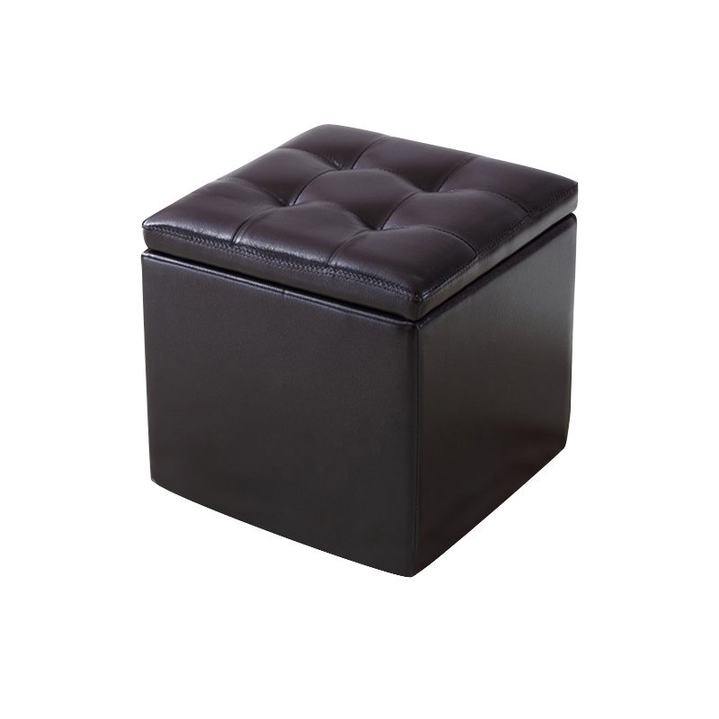 Modern Tufted Ottoman Plain Water Resistant Stain Resistant Leather Ottoman with Storage Clearhalo 'furn' 'furn_ottomans_poufs' 'Furniture' 'Living Room Furniture' 'Ottomans & Poufs' 'ottomans_poufs' 1200x1200_651abd2d-e581-471f-a40c-8ae2efbf9723