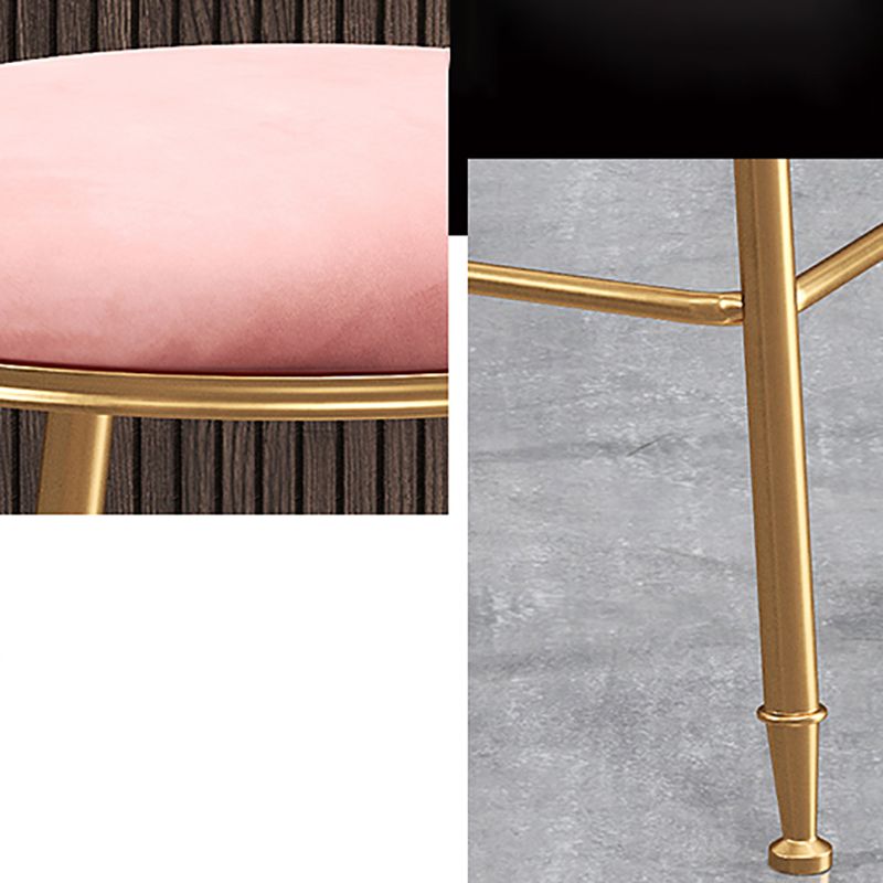 Restaurant Stackable Backless Stool Matte Finish Velvet Bar Stool Clearhalo 'Bar Furniture' 'Bar Stools' 'bar_stools' 'furn' 'furn_bar_stools' 'Furniture' 'furniture_bar_stools' 'Kitchen & Dining Furniture' 1200x1200_651b9c66-2e58-4c66-84c8-b7a0eaf84664