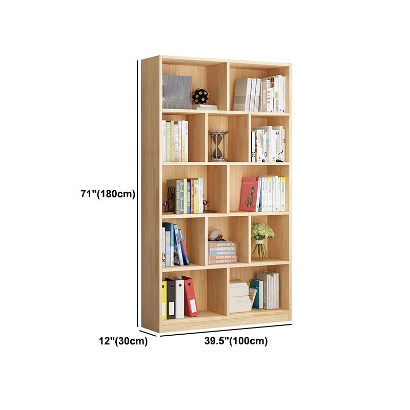 Scandinavian Vertical Standard Bookshelf Natural Pine Wood Bookshelf for Home Clearhalo 'Bookcases' 'furn' 'furn_bookcases' 'Furniture' 'furniture_bookcases' 'kitchen' 'kitchen_bookcases' 'Living Room Furniture' 'Office Furniture' 1200x1200_651f0b2b-59b4-4c71-a3a9-65a38ecee11d