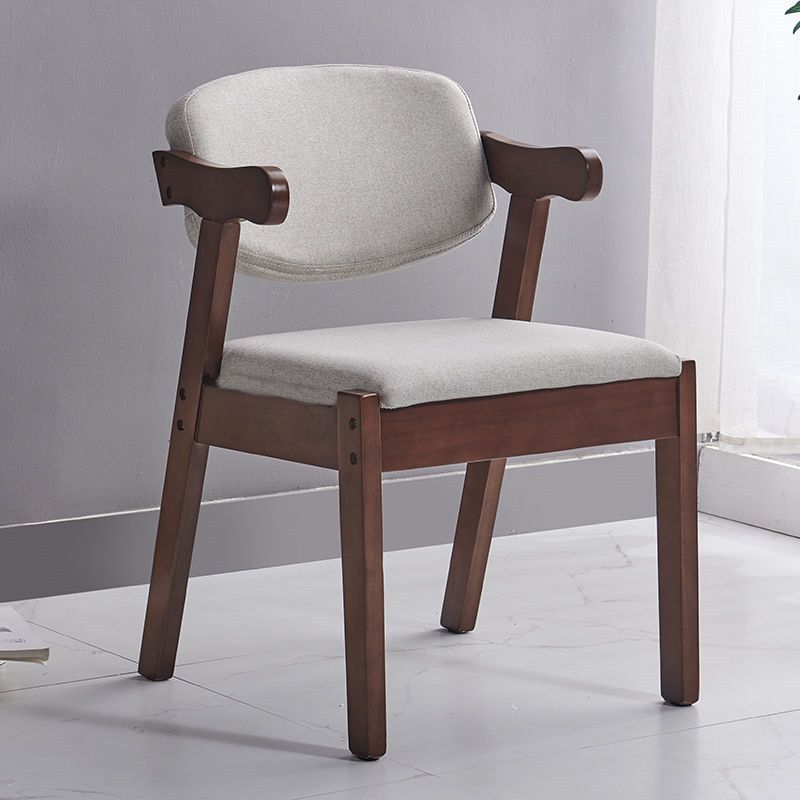 Contemporary Dining Arm Chair Open Back Side Chair with Wood Legs for Home Use Clearhalo ' kitchen&dining_furn' 'Dining Chairs' 'Dining Tables & Seating' 'dining_chair' 'furn' 'furn_dining_chair' 'Furniture' 'furniture_dining_chair' 'Kitchen & Dining Furniture' 'kitchen' 1200x1200_65201f58-83bb-4e4d-bc44-21fe10e53a79