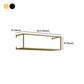 Gold/Black Wall Mounted Bookshelf Iron Modern Closed Back Shelf Clearhalo 'Bookcases' 'furn' 'furn_bookcases' 'Furniture' 'furniture_bookcases' 'kitchen' 'kitchen_bookcases' 'Living Room Furniture' 'Office Furniture' 1200x1200_6520f42b-fbfb-452f-8b54-5de87ac50301