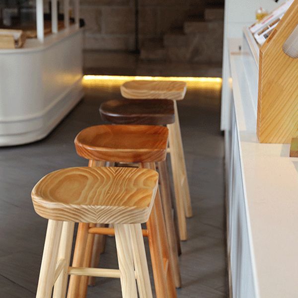 Modern Style Solid Wood Bar Stool with Footrest Living Room Simple Bar Stool 30-inches Clearhalo 'Bar Furniture' 'Bar Stools' 'bar_stools' 'furn' 'furn_bar_stools' 'furniture_bar_stools' 'Kitchen & Dining Furniture' 'kitchen&dining_furn' 'kitchen' 'kitchen_furn' Furniture' 1200x1200_65219f33-acc7-4944-a311-8c8e39e03f58