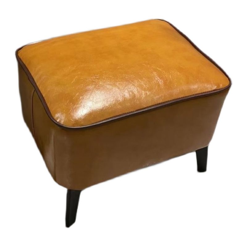 Contemporary Plain Pouf Ottoman Rectangle PU Leather Water Resistant Target Pouf Clearhalo 'furn' 'furn_ottomans_poufs' 'Furniture' 'Living Room Furniture' 'Ottomans & Poufs' 'ottomans_poufs' 1200x1200_6523c6fe-ce1c-4b42-997c-b957ec089ce6