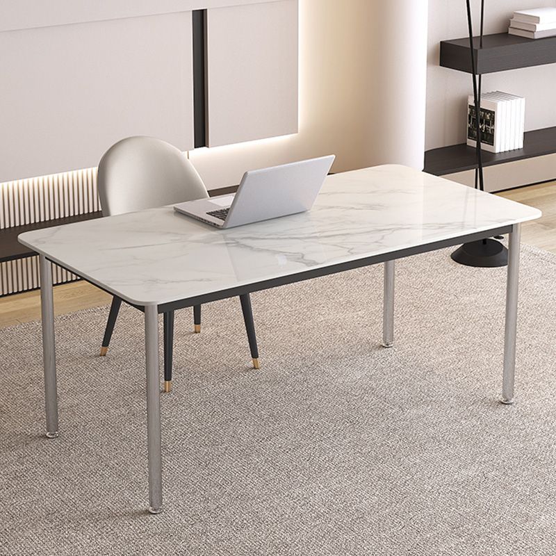 Stein gebogener Büroschreibtisch modern 29,53 "großer Schreibtisch mit Parsons Schreibtisch