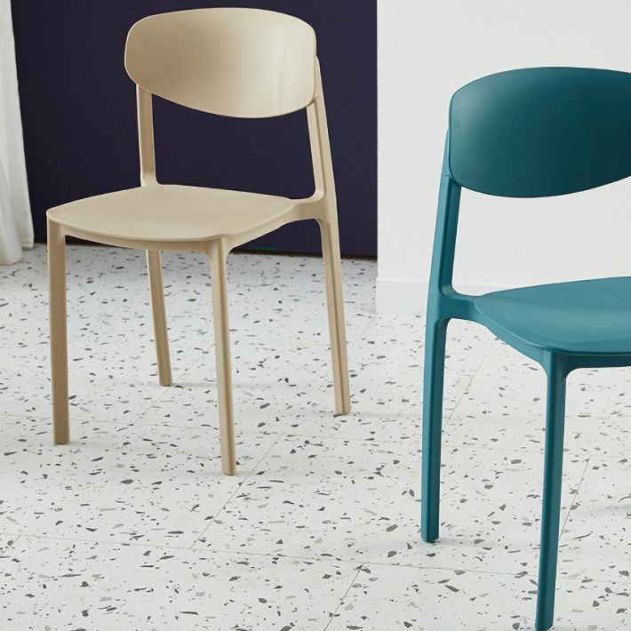 Modern Plastic Indoor-Outdoor Room Side Chairs Open Back Chair Clearhalo ' kitchen&dining_furn' 'Dining Chairs' 'Dining Tables & Seating' 'dining_chair' 'Furniture' 'furniture_dining_chair' 'Kitchen & Dining Furniture' 'kitchen' 1200x1200_6528206c-b079-4a56-9b2d-c22e53e5877e