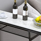 Contemporary Style Rectangle Bar Table Faux Marble Bistro Bar Desk with Storage Clearhalo 'Bar Furniture' 'Bar Tables' 'bar_tables' 'furn' 'furn_bar_tables' 'Furniture' 'Kitchen & Dining Furniture' 1200x1200_652a2c91-e5e1-48cf-a30a-87cb12e75344