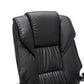 Chaise de direction moderne à bras rembourrés, chaise de direction noire pour bureau