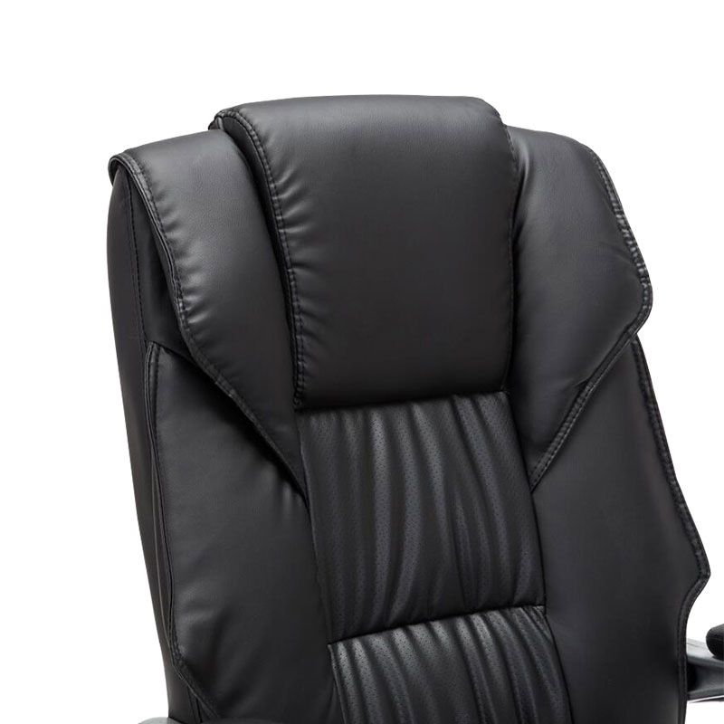 Chaise de direction moderne à bras rembourrés, chaise de direction noire pour bureau