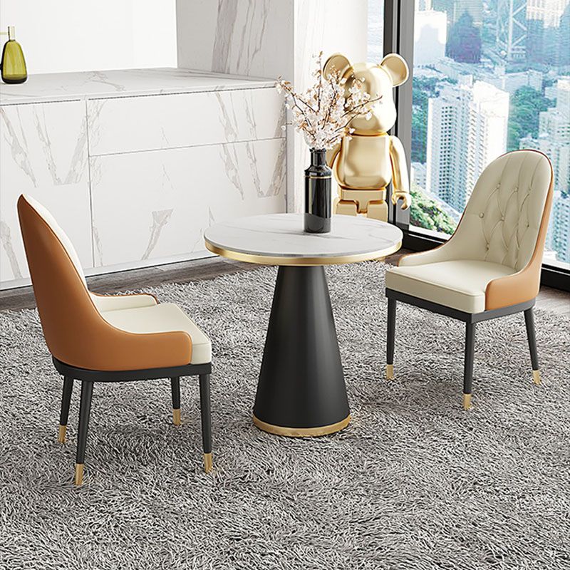 Modern Style Dining Table White Top Sintered Stone Table for Dining Room Clearhalo 'Dining Tables & Seating' 'Dining Tables' 'dining_table' 'furn' 'furn_dining_table' 'Furniture' 'Kitchen & Dining Furniture' 1200x1200_652dd785-1c2f-4cea-a87f-5e566a8ce981