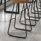 Taburete de bar de salón de madera estilo moderno con patas de metal