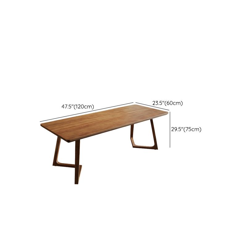 Contemporary Style Wood Office Desk Rectangular Task Desk with 2 Legs for Office Clearhalo 'furn' 'furn_office_desk' 'Furniture' 'Office Desks' 'Office Furniture' 'office_desk' 1200x1200_65319814-611f-4f50-9097-c81440c63e76