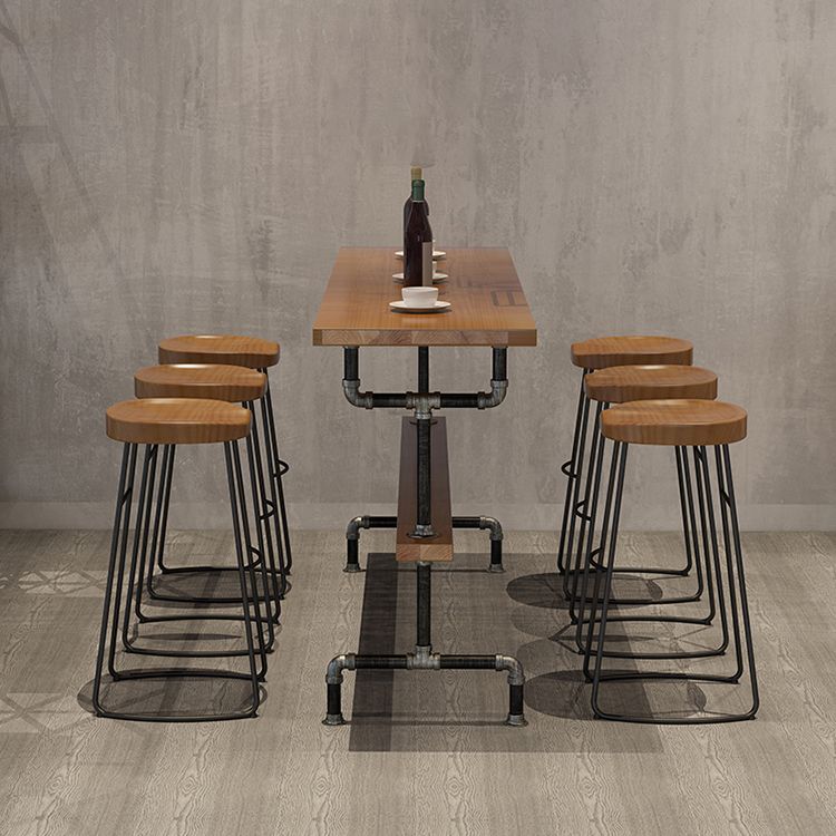 Moderna 1/2/4/7 piezas Mesa de mesa de pubs de madera maciza