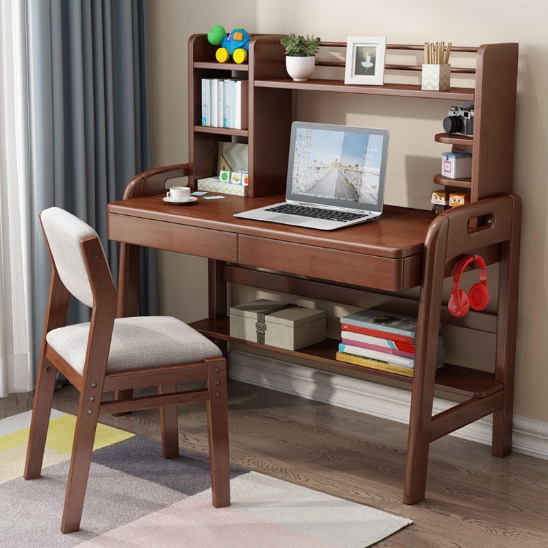 Modern Writing Desk Solid Wood Office Desk with Drawer for Bedroom Clearhalo 'furn' 'furn_office_desk' 'Furniture' 'Office Desks' 'Office Furniture' 'office_desk' 1200x1200_65331d6f-28a6-48f8-8478-dfa7d2fd5d44