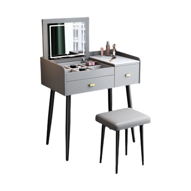 Consejo de tocador contemporáneo 2- Cajón de la pizarra Tope de maquillaje de la mesa de la pizarra