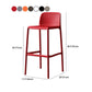 Scandinavian Plastic Barstool Plastic Counter Stool Rectangle Seat in Matte Finish Clearhalo 'Bar Furniture' 'Bar Stools' 'bar_stools' 'furn' 'furn_bar_stools' 'Furniture' 'Kitchen & Dining Furniture' 1200x1200_65338043-68e4-4851-9119-f55d047b73bf