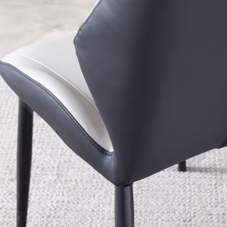 Contemporary Kitchen Dining Side Chair Wingback Parsons Chair with Carbon Steel Legs Clearhalo ' kitchen&dining_furn' 'Dining Chairs' 'Dining Tables & Seating' 'dining_chair' 'furn' 'furn_dining_chair' 'Furniture' 'furniture_dining_chair' 'Kitchen & Dining Furniture' 'kitchen' 1200x1200_6534226f-4500-407e-8e6c-552d2e954bdd